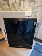 glasdeur rookglas met zwarte Rand 2 stuks keukenkastdeur, Ophalen, Zwart, Nieuw, 50 tot 100 cm