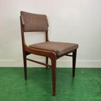 Vintage teakhouten eetkamer stoel Erik Buch, Huis en Inrichting, Stoelen, Ophalen, Hout, Bruin, Vintage