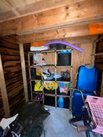 HK Living Kast - Zwart met Hout, Huis en Inrichting, Ophalen, Gebruikt