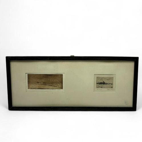 Johan Hemkes (1894-1988) 4x, Antiek en Kunst, Kunst | Etsen en Gravures, Ophalen of Verzenden