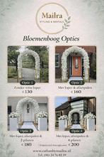 Bloemenboog huren – wit – bruiloft / trouwdecoratie, Ophalen, Zo goed als nieuw, Geboorte of Huwelijk