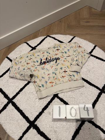 Gebruikt wit print sweater trui Holidays 98 104 Tape a L'oei beschikbaar voor biedingen