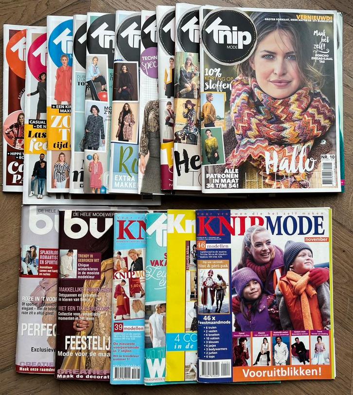 Stapeltje Knipmodes, Hobby en Vrije tijd, Kledingpatronen, Zo goed als nieuw, Overige typen, Vrouw, Knipmode, Ophalen of Verzenden