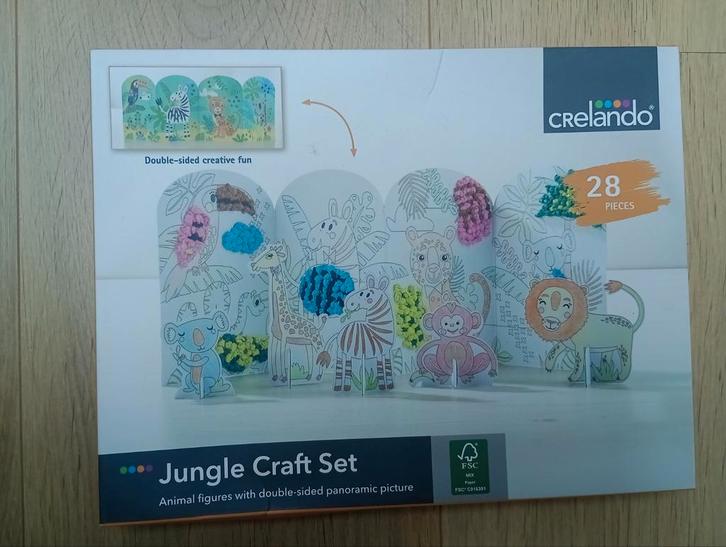 Crelando Jungle Knutselset - Nieuw!, Kinderen en Baby's, Speelgoed | Educatief en Creatief, Nieuw, Knutselen, Bouwen, Ophalen of Verzenden