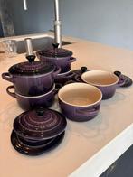 Le Creuset mini pannetjes 6 stuks, Huis en Inrichting, Keuken | Potten en Pannen, Ophalen of Verzenden, Zo goed als nieuw, Overige materialen