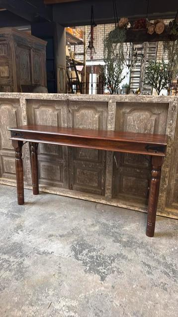 teak houten sidetable india, koloniaal beschikbaar voor biedingen