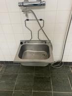 Degelijke RVS stortbak, ideaal voor bijkeuken & werkplaats, Ophalen, Gebruikt