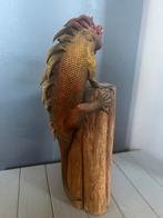 Leguaan op hout 37 cm, Ophalen of Verzenden, Dier