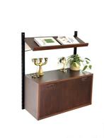 Vintage hangend wandmeubel jaren 50/60 modulair, Huis en Inrichting, Kasten | Wandmeubels, Ophalen, Gebruikt, Met deur(en), Teakhout