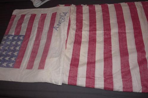 dunne dekbedovertrek + kussensloop Amerika 140x200, Huis en Inrichting, Slaapkamer | Beddengoed, Gebruikt, Dekbedovertrek, Eenpersoons