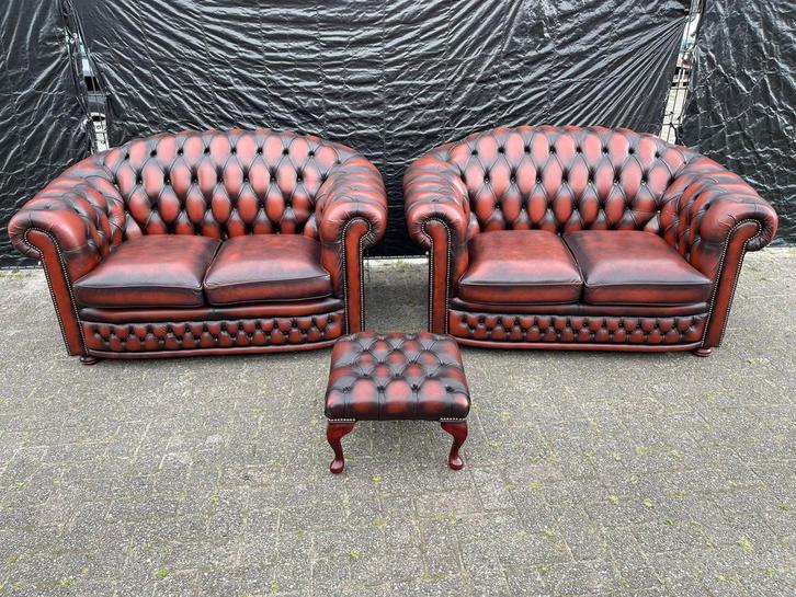 Springvale Chesterfield 2.5 + 2.5 zit banken GRATIS BEZORGD!, Huis en Inrichting, Banken | Bankstellen, Gebruikt, 75 tot 100 cm