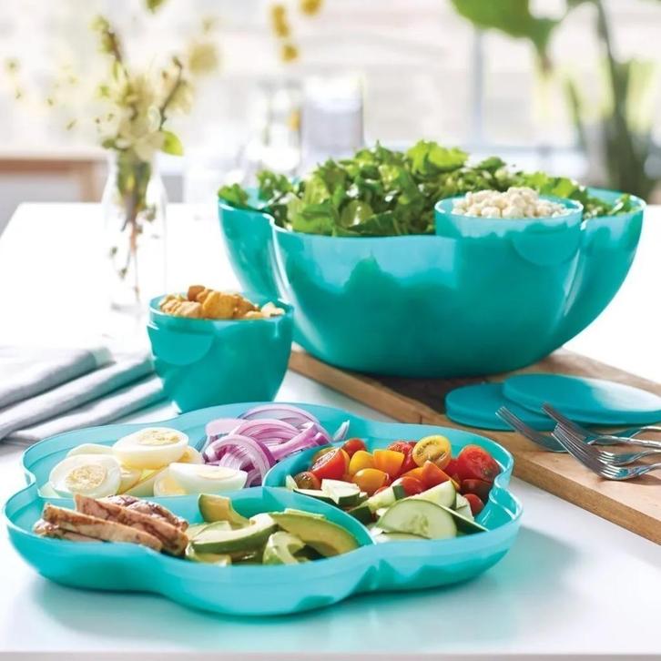 Tupperwaren Chip N Dip Set Nieuw Laatste, Huis en Inrichting, Keuken | Tupperware, Nieuw, Bak of Kom, Blauw, Ophalen of Verzenden