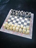 Prachtig Marmeren Schaakspel (25x25 cm) -Tijdloze Klassieker, Een of twee spelers, Ophalen of Verzenden, Zo goed als nieuw