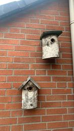 2 stuks berken vogelhuisjes, Tuin en Terras, Ophalen, Zo goed als nieuw