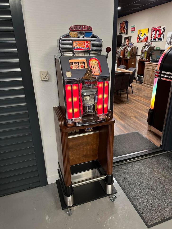 Zeldzame eenarmige bandiet Jennings Nevada Club $1 Dollar, Verzamelen, Automaten | Gokkasten en Fruitautomaten, Gebruikt, Overige munten