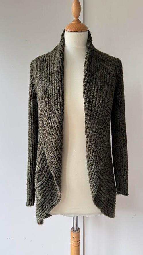 Vintage 100% alpaca vest handmade peru S 36 donker groen, Kleding | Dames, Truien en Vesten, Zo goed als nieuw, Maat 36 (S), Groen