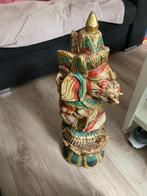 antiek houten beeld ganesha, Antiek en Kunst, Kunst | Beelden en Houtsnijwerken, Ophalen of Verzenden