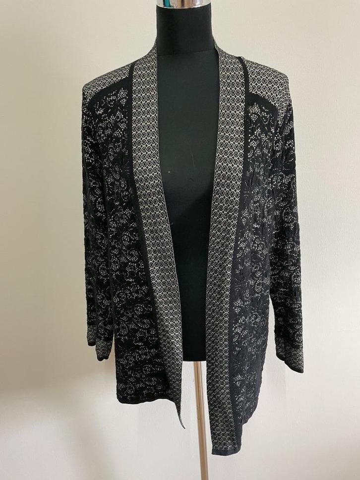 V29 - Zwart warm Leo & Ugo vest maat 5 is 42-44 (1), Kleding | Dames, Truien en Vesten, Zo goed als nieuw, Maat 42/44 (L), Zwart