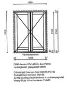 dubbele buiten deur 185 * 238 NIEUW, Doe-het-zelf en Verbouw, Ophalen, 120 cm of meer, Nieuw, Buitendeur