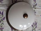 Plafondlamp messing/ melkglas 28 cm z.g.a.n., Huis en Inrichting, Lampen | Plafondlampen, Ophalen