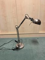 Retro Bureau lamp/tafel lamp rvs/zilver, Ophalen, Zo goed als nieuw, Metaal, Minder dan 50 cm
