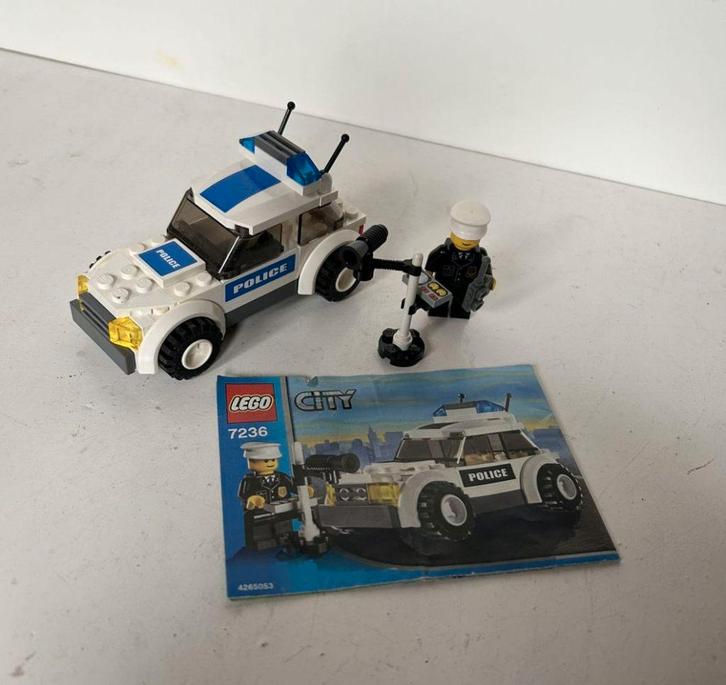 Lego City - Politie Auto - 7236, Kinderen en Baby's, Speelgoed | Duplo en Lego, Gebruikt, Lego, Complete set, Ophalen of Verzenden