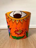 Vaas plantenpot handbeschilderd uniek kleurrijk kunst, Ophalen, Steen, Overige kleuren, Nieuw