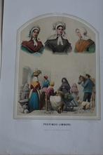 LIMBURG KLEDERDRACHTEN LITHO Bing Br. v Ueberfeldt C2, Antiek en Kunst, Kunst | Litho's en Zeefdrukken, Verzenden