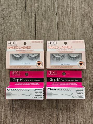 NIEUW 2 sets Ardell Nakes Lashes + wimperlijm twv € 26,00 beschikbaar voor biedingen