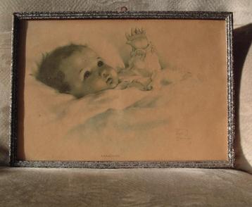 Oud schilderij Bessie Peage Gutmann Awakening beschikbaar voor biedingen