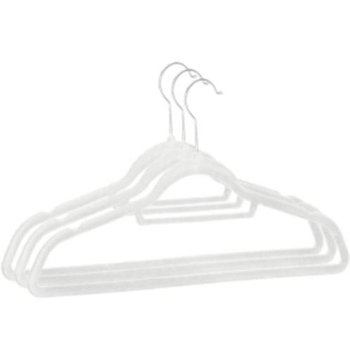 Velours Kledinghangers - 3 Stuks - Draaibaar - Luxe - Wit, Kleding | Dames, Kledinghangers, Zo goed als nieuw, Fluweel, Ophalen