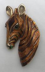 Vintage grote paarden hoofd  Broche - 90s, Overige materialen, 4 tot 7 cm, Overige kleuren, Ophalen of Verzenden