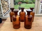 Setje vintage glazen apothekerspotten / flesjes, Ophalen of Verzenden