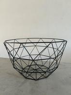 Draad fruitmand zwart metaal opbergmand draadmand fruit, Ophalen of Verzenden, Zo goed als nieuw, Rond, Overige materialen