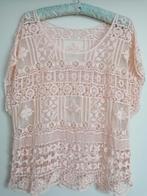 TRENDY zalmkleur kanten/gehaakte top, Kleding | Dames, Tops, Maat 38/40 (M), Overige kleuren, Nieuw, Ophalen of Verzenden