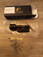 3x Knopcilinder 30/30mm met 5 sleutels mat zwart, Doe-het-zelf en Verbouw, Ophalen of Verzenden, Nieuw, Slot