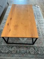 Salontafel Eikenblad Metaal Onderstel, Huis en Inrichting, Tafels | Salontafels, Gebruikt, 100 tot 150 cm, Eikenhout, Minder dan 50 cm