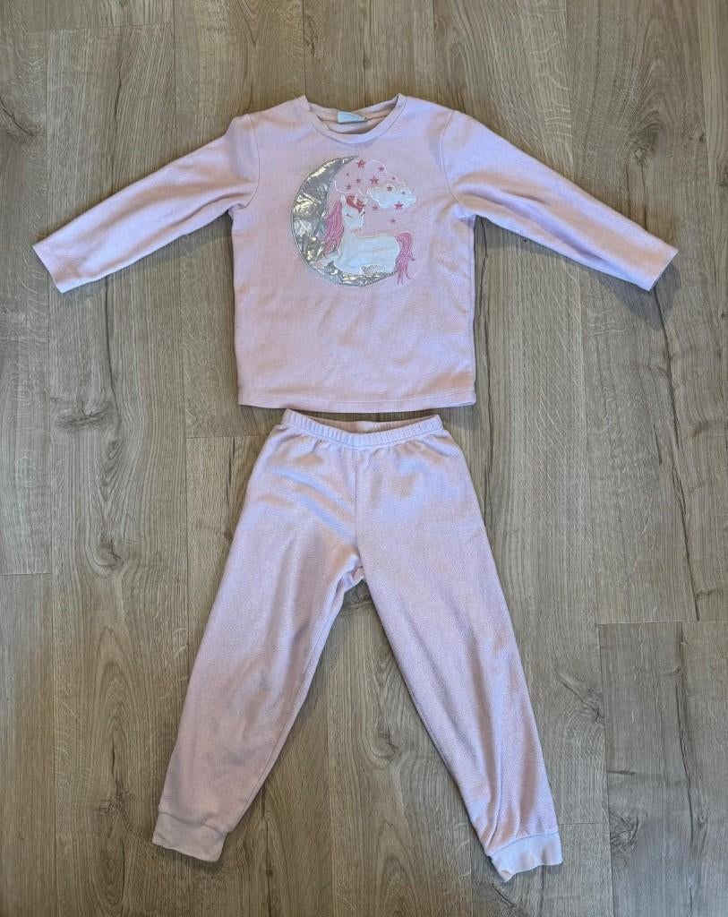 C&A meisjes pyjama roze met een eenhoorn in maat 116, Nacht- of Onderkleding, Gebruikt, C&A, Meisje