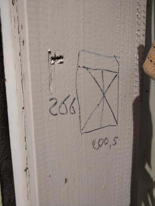 Kozijn met dubbele deuren en bovenlicht, Doe-het-zelf en Verbouw, Deuren en Horren, Zo goed als nieuw, Buitendeur, 215 cm of meer