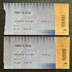 Oude Concert Kaartjes PORGY & BESS  25 Juil 2003, Twee personen, Juni