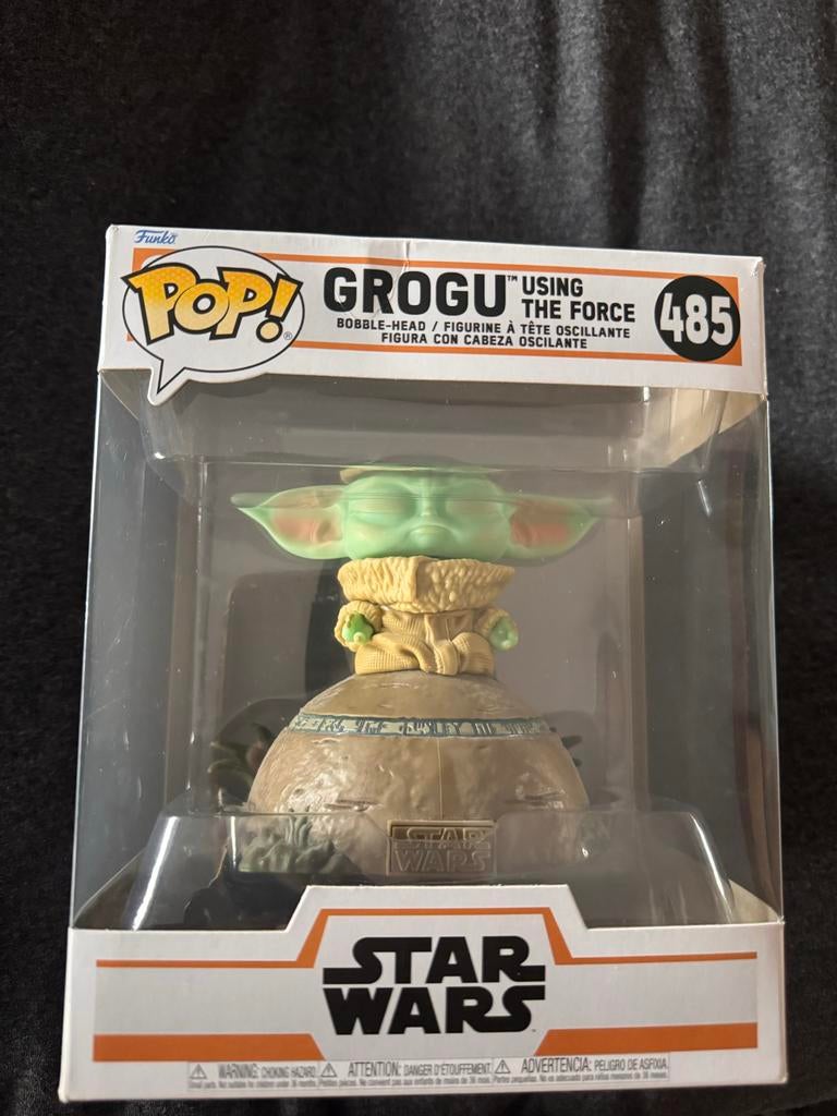 Funko Pop Star Wars Grogu Using the Force #485, Ophalen of Verzenden, Nieuw