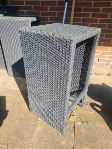 Barkrukken wicker grijs (6 stuks) beschikbaar voor biedingen