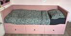 Ikea Hemnes bedbank roze incl 2 matrassen, Huis en Inrichting, Slaapkamer | Bedden, 80 cm, Eenpersoons, Zo goed als nieuw, Hout