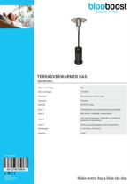 Blooboost Terrasverwarmer Gas - Heater, Ophalen, Nieuw, Waterbestendig, Vloer