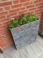 2 beton look bloembakken, Ophalen, Zo goed als nieuw, Minder dan 60 cm