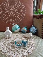 6 Oude Glazen Kerstballen / Ornamenten   ** Mimosa **, Ophalen of Verzenden, Gebruikt