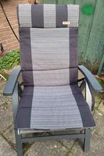 Tuinstoel Kussens, zwart/grijs  - 6 stuks. Madison, Ophalen of Verzenden, Zo goed als nieuw, Overige materialen