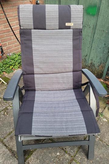 Tuinstoel Kussens, zwart/grijs  - 6 stuks. Madison beschikbaar voor biedingen