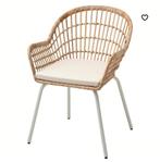 4xrattan nilsove stoel ikea, Ophalen, Gebruikt, Wit, Vier