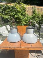 Vintage industriele hanglamp, Huis en Inrichting, Ophalen of Verzenden, Gebruikt, Metaal, Minder dan 50 cm